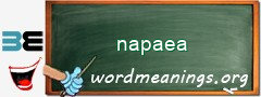 WordMeaning blackboard for napaea